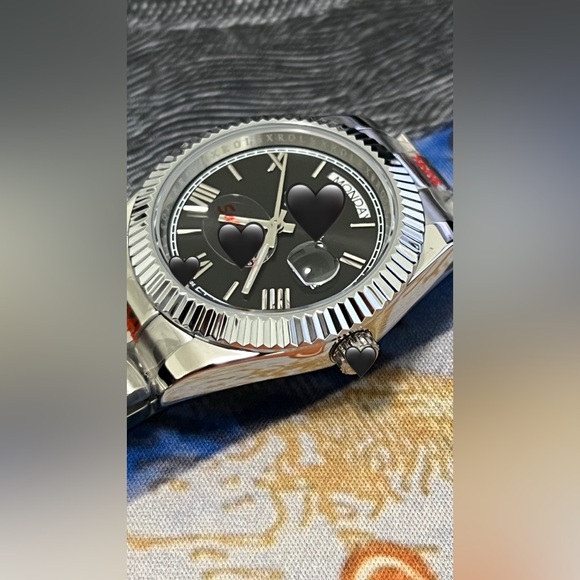 Men’s Luxury Style Automatic Stainless Steel Watch Black Dial 41mm - Picture 2 of 4